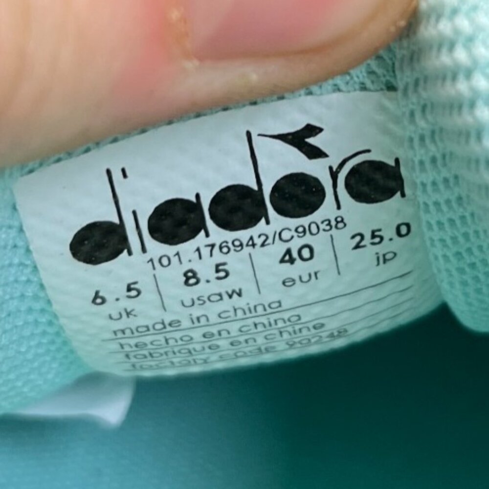 Diadora S.Shot 2W Clay Womens Size 8.5 Gray White Running Tennis Shoes Sneakers - Picture 9 of 10